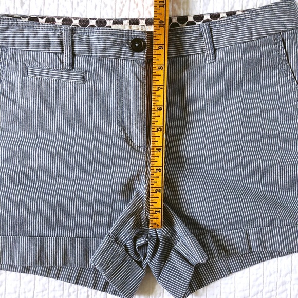 Boden blue and white ticking stripe chino shorts - Picture 3 of 8